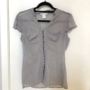 Grey polka dot shirt